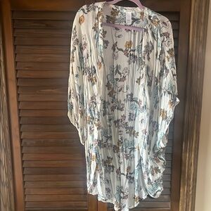 Maurices Floral Open-Front Kimono